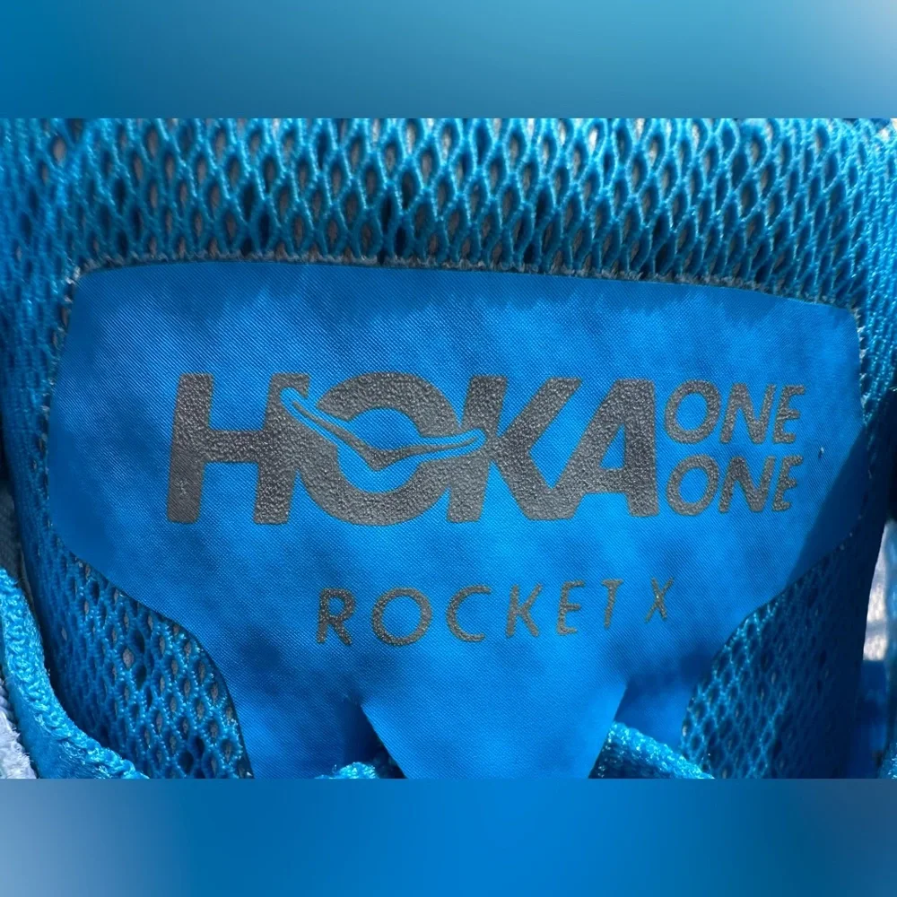 Hoka One One Rocket X Blue Running Shoes Men Size 10.5 /Women Size 11.5 Clean
